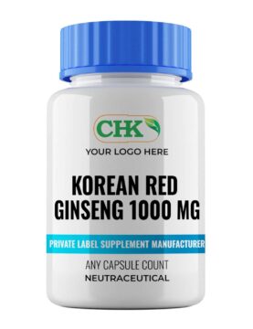 Private Label Korean Red Ginseng 1000 mg Supplement Manufacturing