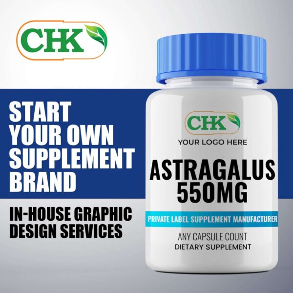 Private Label Astragalus Capsules 550mg Capsules Manufacturer - Image 3