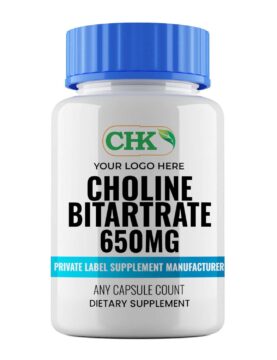 Private Label Choline Bitartrate 650mg Capsules Manufacturer