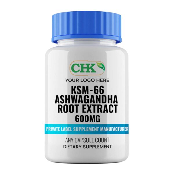 Private Label KSM-66 Ashwagandha Root Extract 600mg Capsules Manufacturer - Image 2