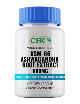 Private Label KSM-66 Ashwagandha Root Extract 600mg Capsules Manufacturer