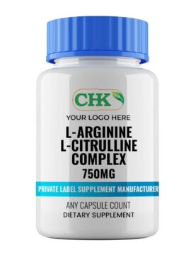 Private Label L-Arginine L-Citrulline Complex 750mg Capsules Manufacturer
