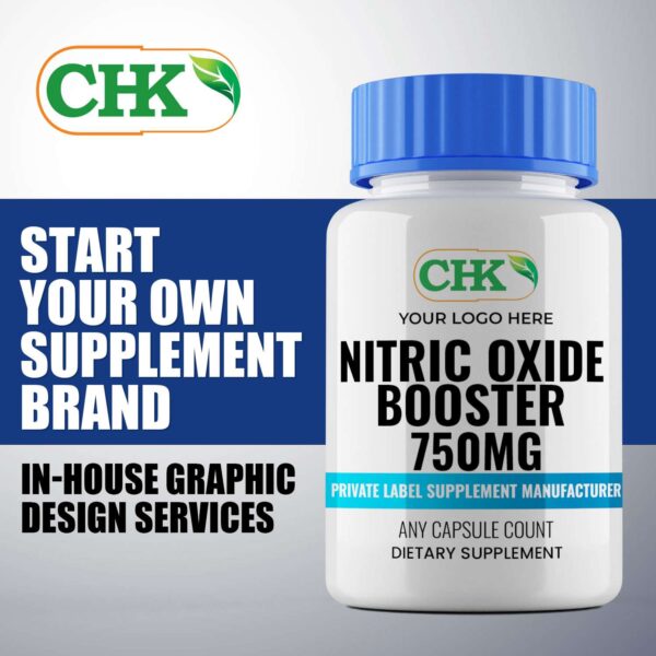 Private Label Nitric Oxide Booster 750mg Capsules Manufacturer - Image 3