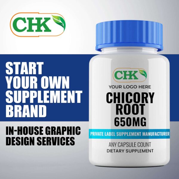 Private Label Chicory Root 650mg Capsules Manufacturer - Image 3