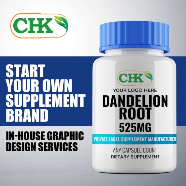 Private Label Dandelion Root 525mg Capsules Manufacturer - Image 3