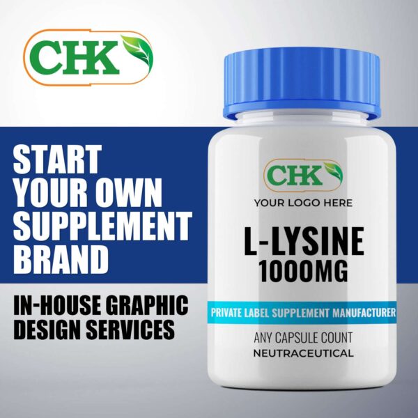 Private Label L-Lysine 1000mg Capsules Manufacturer - Image 3