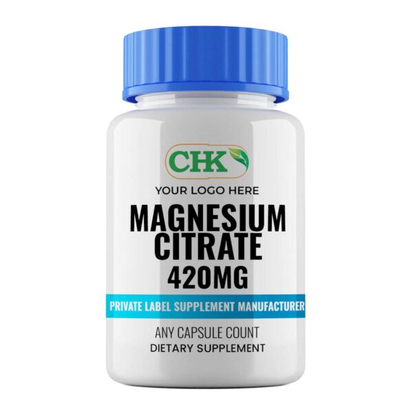 Private Label Magnesium Citrate 420mg Capsules Manufacturer