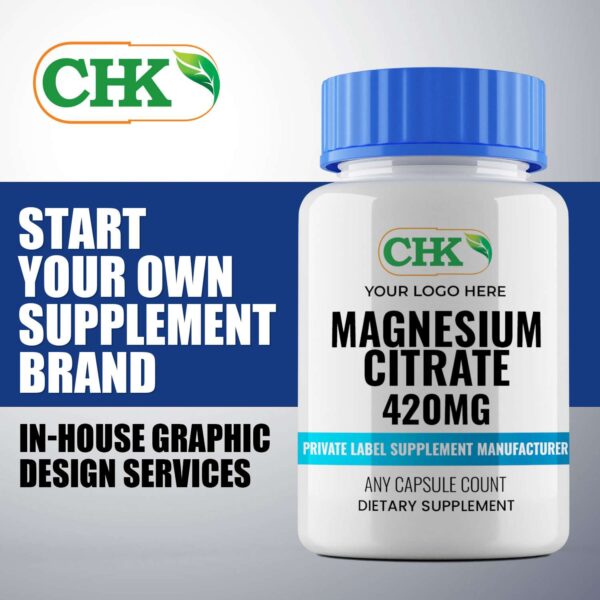 Private Label Magnesium Citrate 420mg Capsules Manufacturer - Image 3