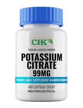 Private Label Potassium Citrate 99mg Capsules Manufacturer