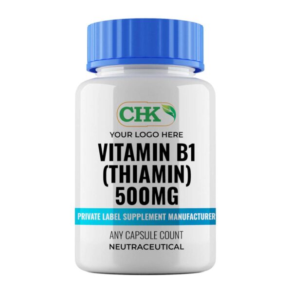 Private Label Vitamin B1 (Thiamin) 500mg Capsules Manufacturer - Image 2